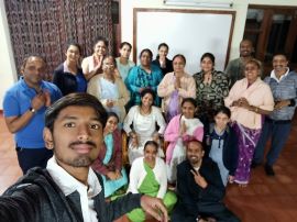 meditation at devotee residence